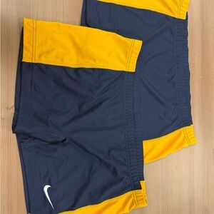 Large Nike Blue and Gold Sports Spandex